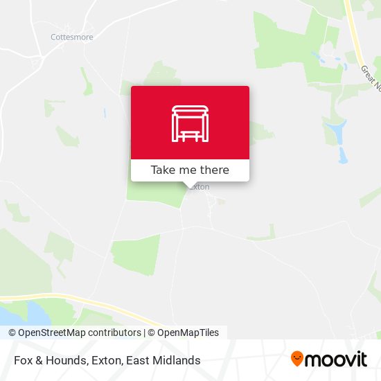 Fox & Hounds, Exton map