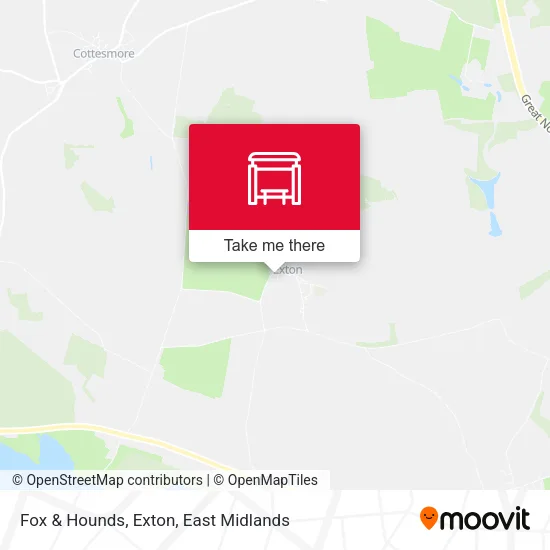 Fox & Hounds, Exton map