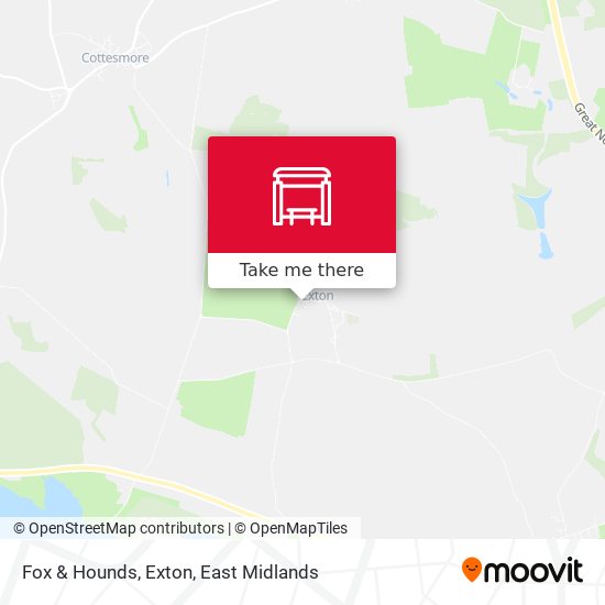 Fox & Hounds, Exton map