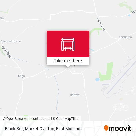 Black Bull, Market Overton map