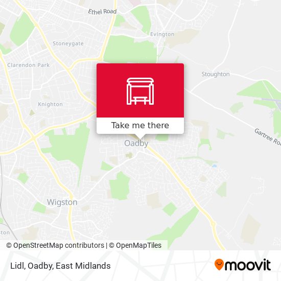 Lidl, Oadby map