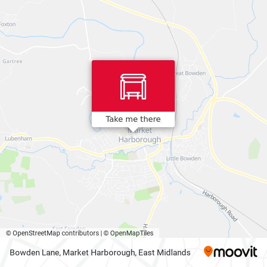 Bowden Lane, Market Harborough map