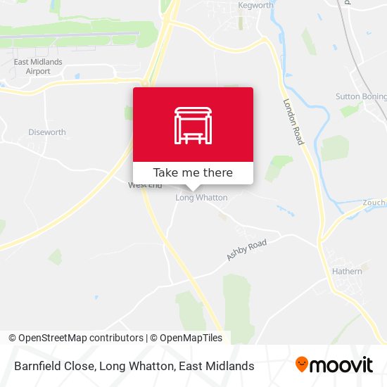 Barnfield Close, Long Whatton map