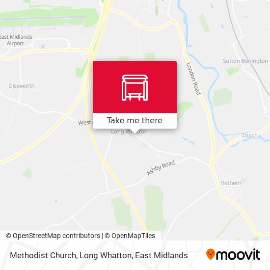 Methodist Church, Long Whatton map