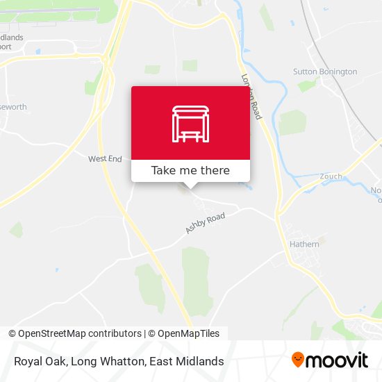 Royal Oak, Long Whatton map