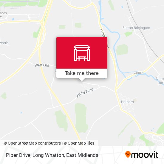 Piper Drive, Long Whatton map