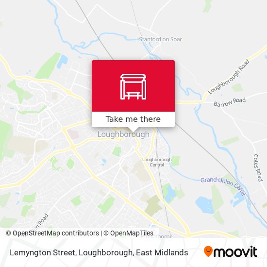 Lemyngton Street, Loughborough map