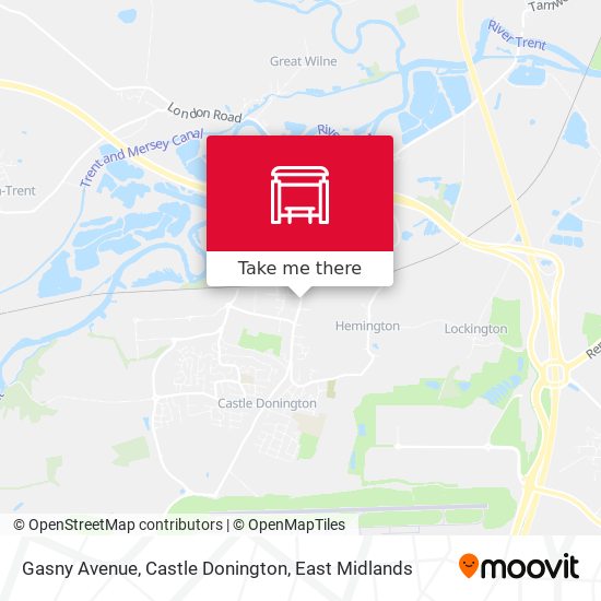 Gasny Avenue, Castle Donington map