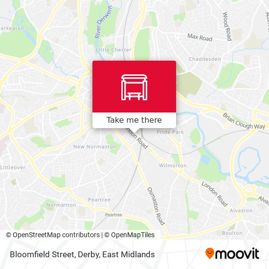 Bloomfield Street, Derby map