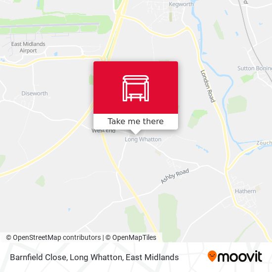 Barnfield Close, Long Whatton map
