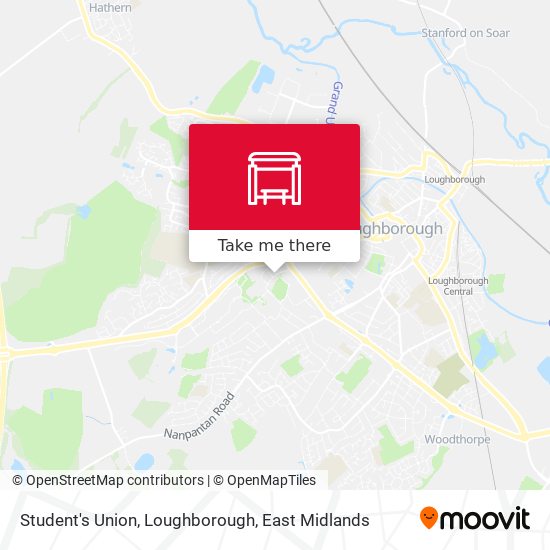 Student's Union, Loughborough map