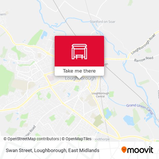 Swan Street, Loughborough map