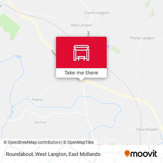 Roundabout, West Langton map