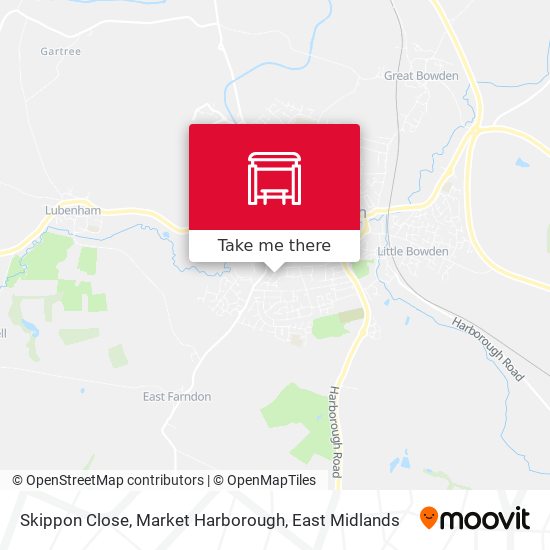 Skippon Close, Market Harborough map