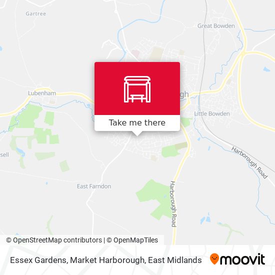 Essex Gardens, Market Harborough map