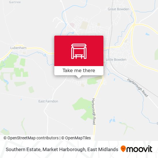 Southern Estate, Market Harborough map