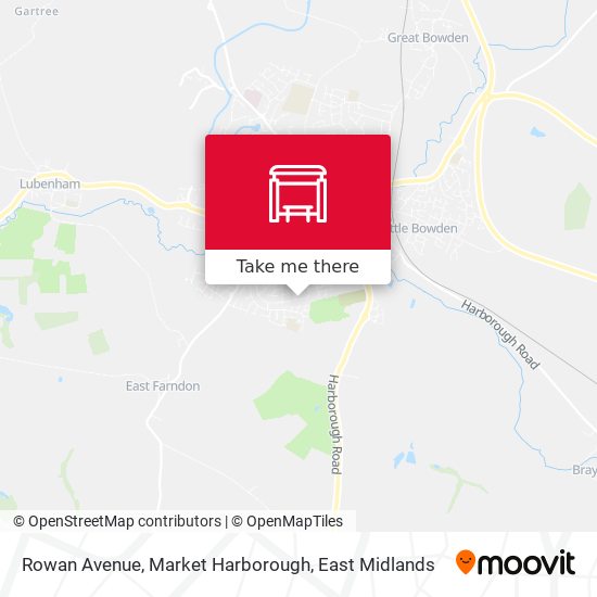 Rowan Avenue, Market Harborough map