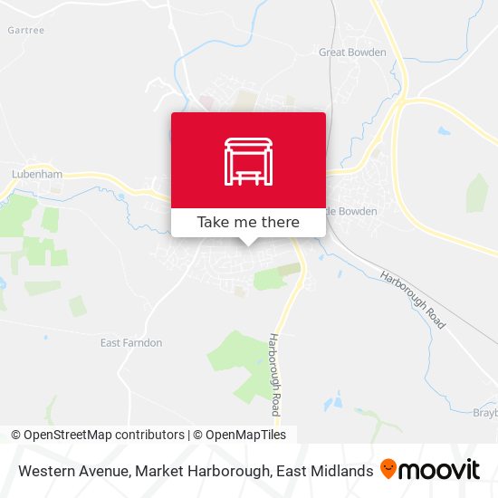 Western Avenue, Market Harborough map