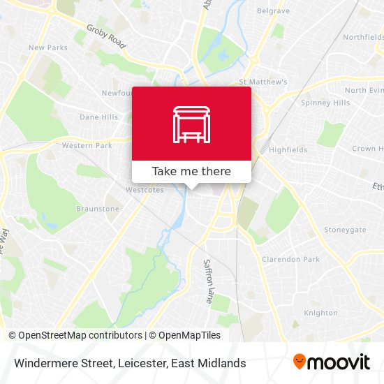 Windermere Street, Leicester map