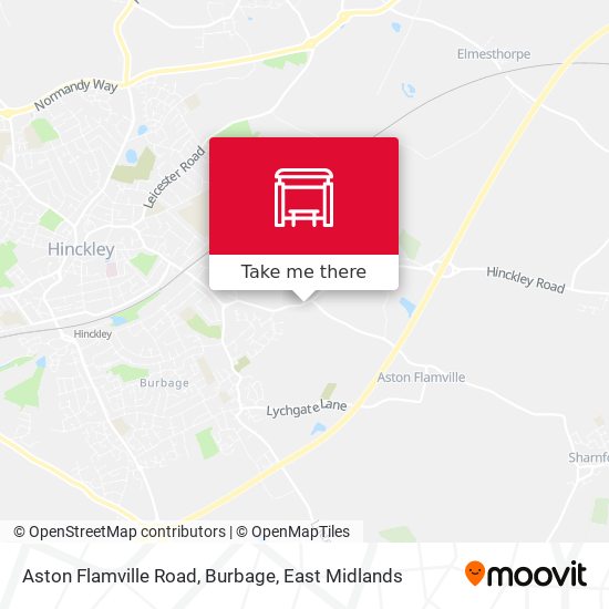 Aston Flamville Road, Burbage map