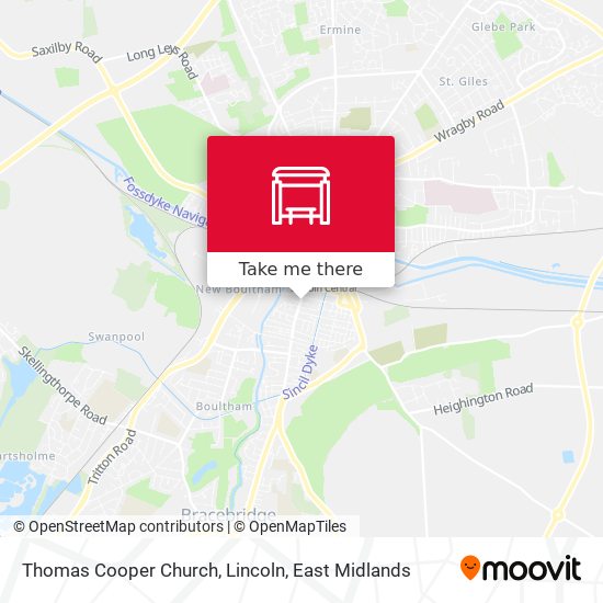 Thomas Cooper Church, Lincoln map