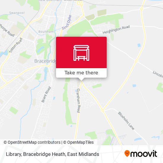 Library, Bracebridge Heath map