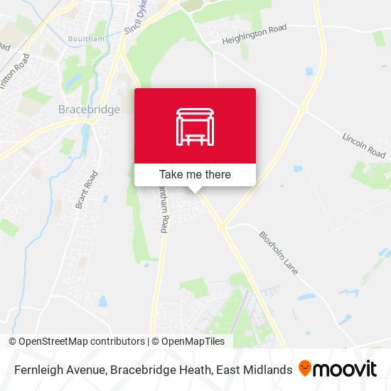 Fernleigh Avenue, Bracebridge Heath map