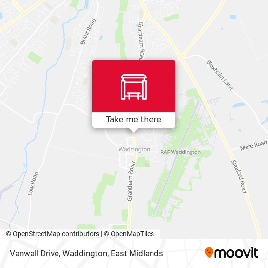 Vanwall Drive, Waddington map