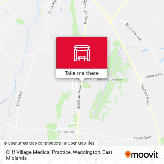 Cliff Village Medical Practice, Waddington map