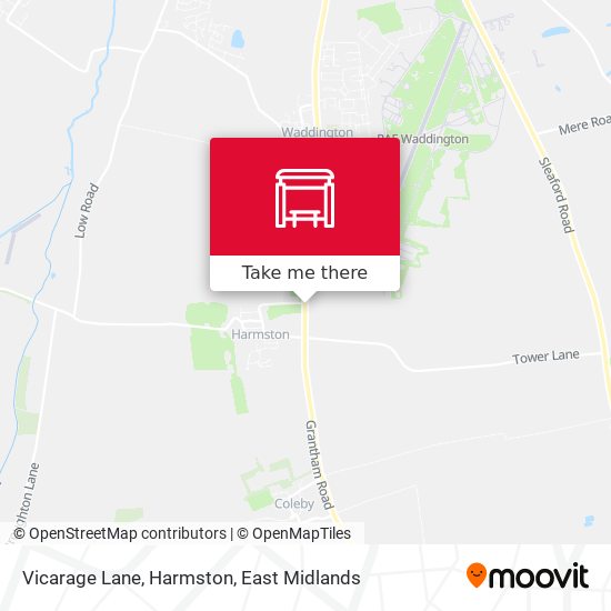Vicarage Lane, Harmston map