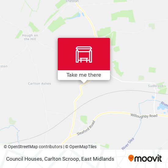 Council Houses, Carlton Scroop map