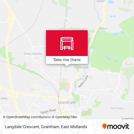 Langdale Crescent, Grantham map