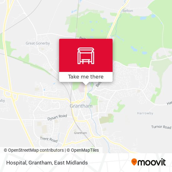 Hospital, Grantham map