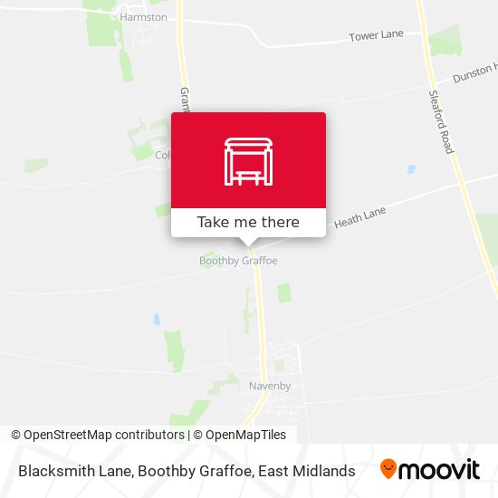 Blacksmith Lane, Boothby Graffoe map