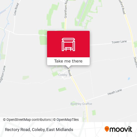 Rectory Road, Coleby map