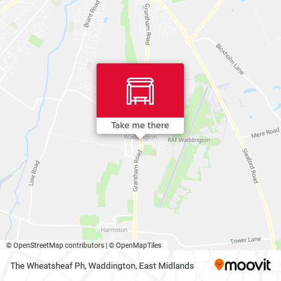The Wheatsheaf Ph, Waddington map