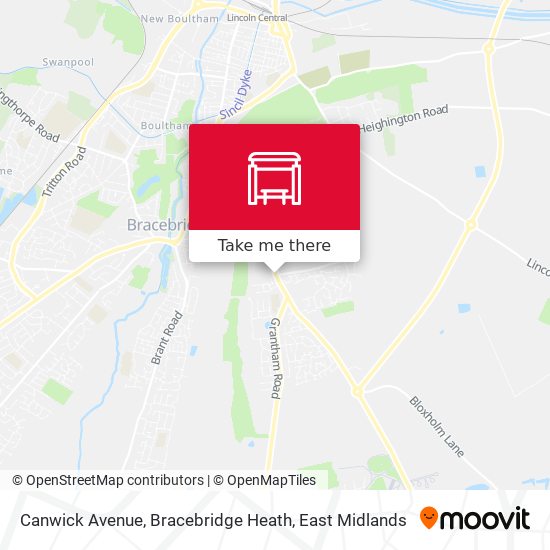 Canwick Avenue, Bracebridge Heath map