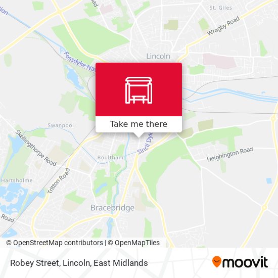 Robey Street, Lincoln map