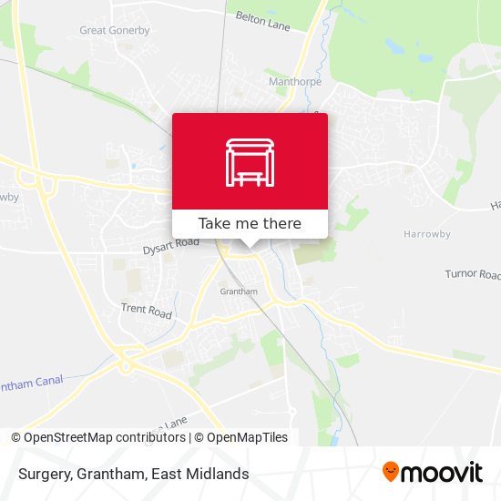 Surgery, Grantham map