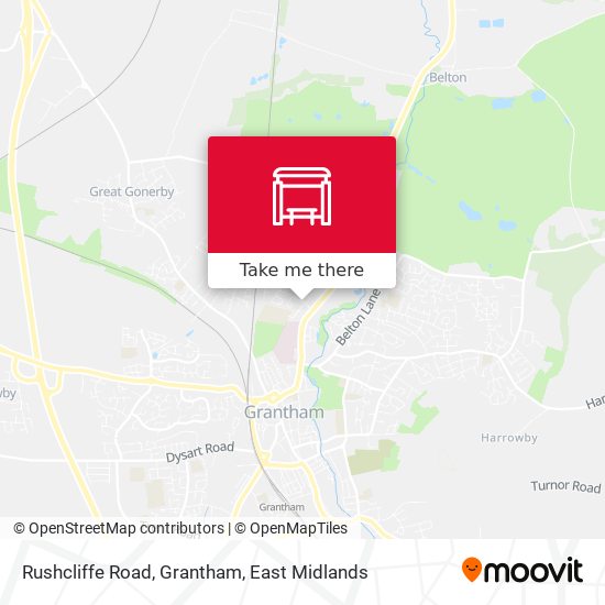 Rushcliffe Road, Grantham map