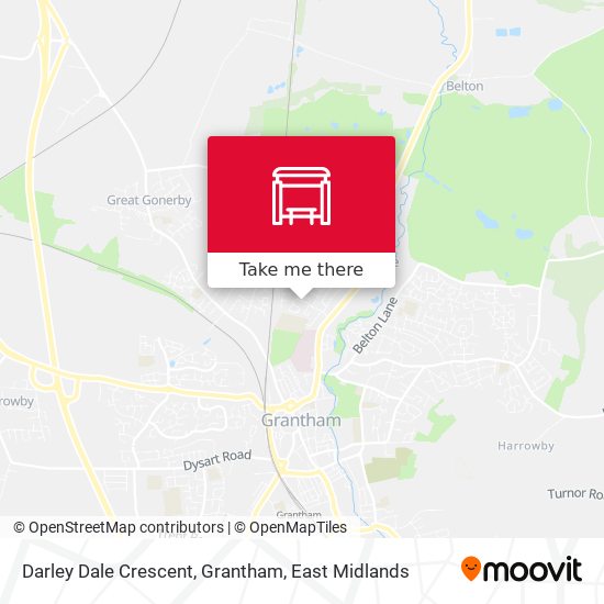 Darley Dale Crescent, Grantham map