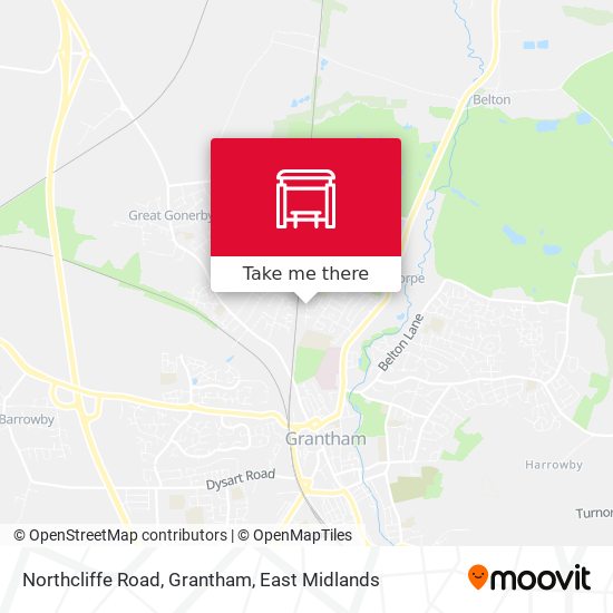 Northcliffe Road, Grantham map