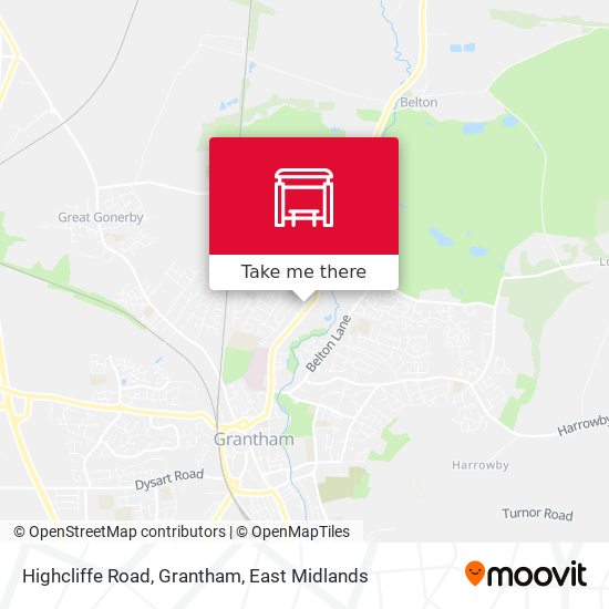 Highcliffe Road, Grantham map