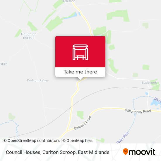 Council Houses, Carlton Scroop map