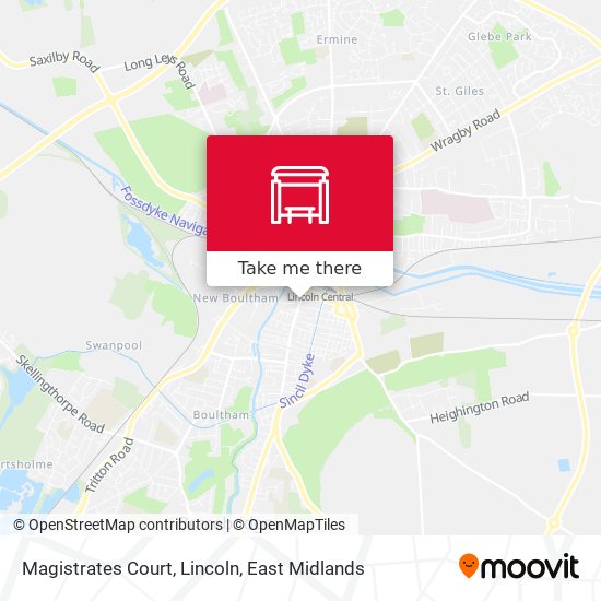 Magistrates Court, Lincoln map