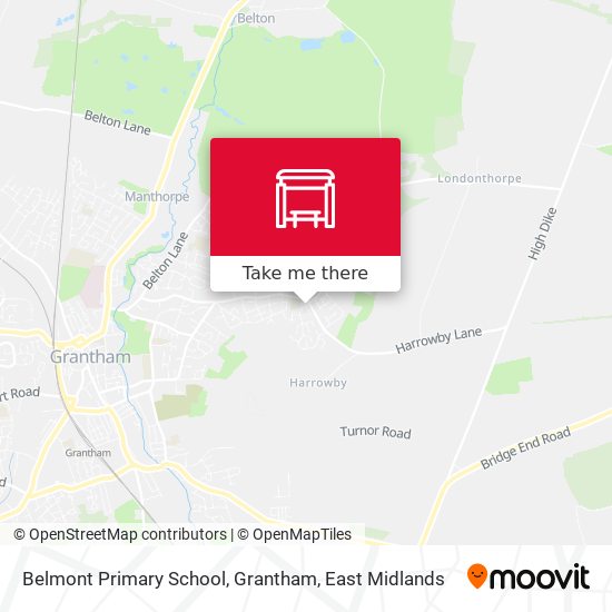 Belmont Primary School, Grantham map