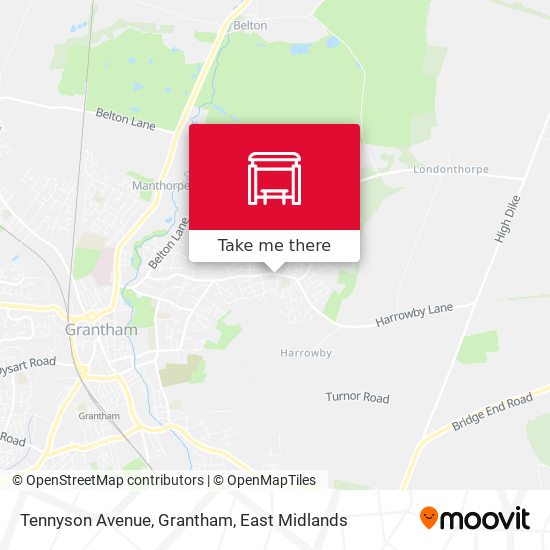 Tennyson Avenue, Grantham map