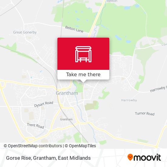 Gorse Rise, Grantham map