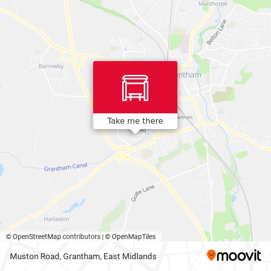 Muston Road, Grantham map