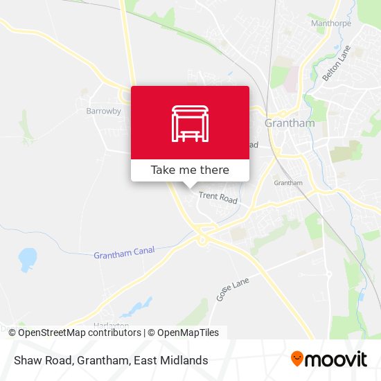 Shaw Road, Grantham map